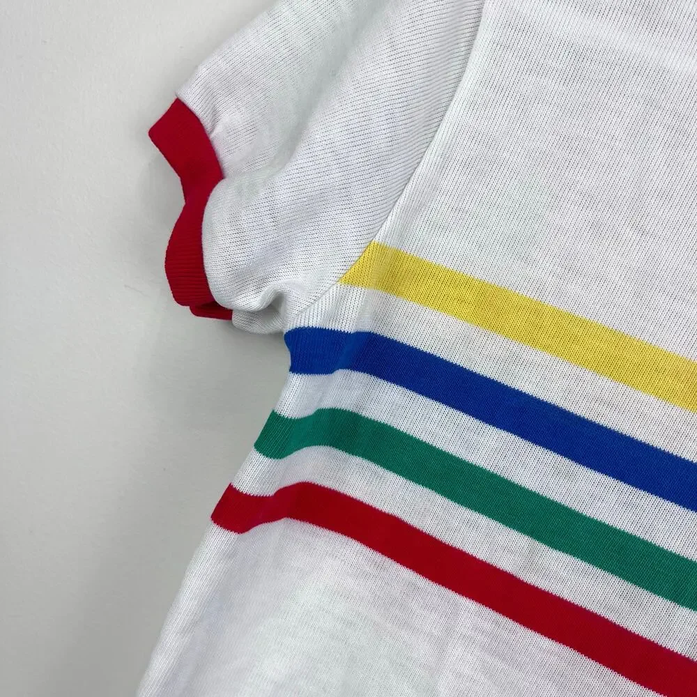 Vintage OshKosh B'gosh Colorful Striped T-Shirt 7 USA